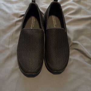 Skechers Shoes Womens 7.5 W Go Walk Joy Slip On Sneakers Black Mesh Low 15600W